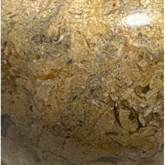 Polished Stone Marble Tealight Candle Holder Natural Beige Minimalist Unique - Picture 3 of 10